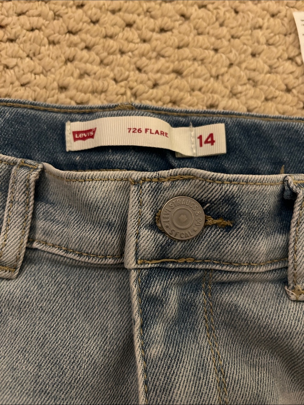 Levi's Girl’s Light Blue Flare Jeans - Picture 2 of 3